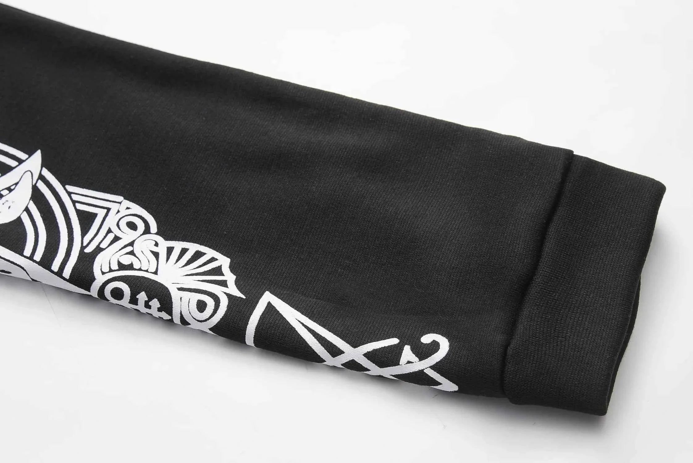 Irregular Black Punk Sweatshirt | Sheep Head Moon Print | MUNSIEUR