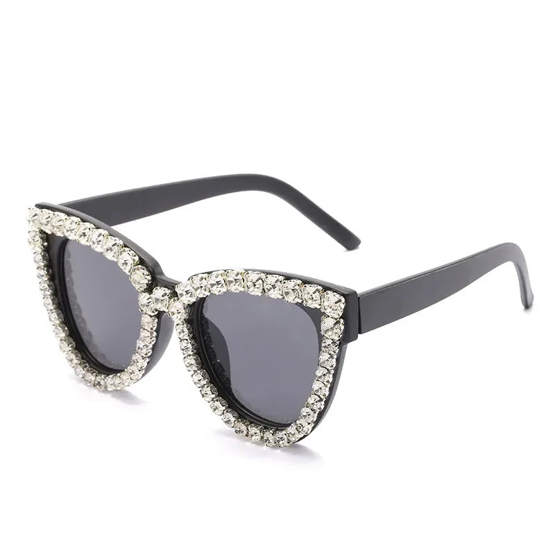 Vintage Cat Eye Diamond Sunglasses
