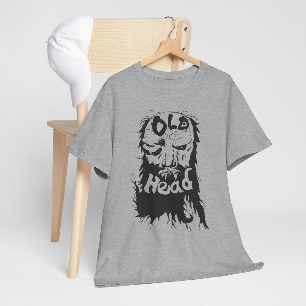 Old Head skull illustration Tee | Grunge skull graphic shirt