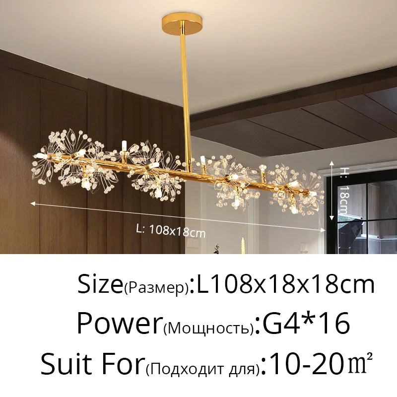 DecorBites™ Dandelion Flower Chandelier LED Lamp for Living Room Bedroom Restaurant Bouquet Decor