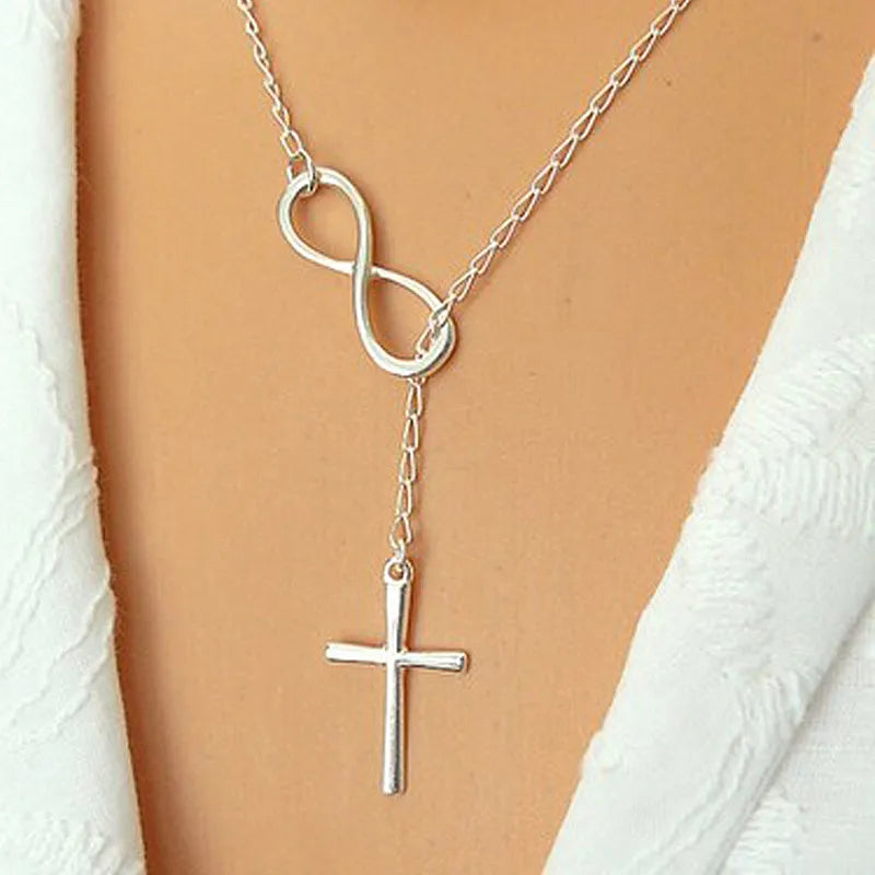 Multi Layer Necklace Chain Double Infinity Necklaces Pendants