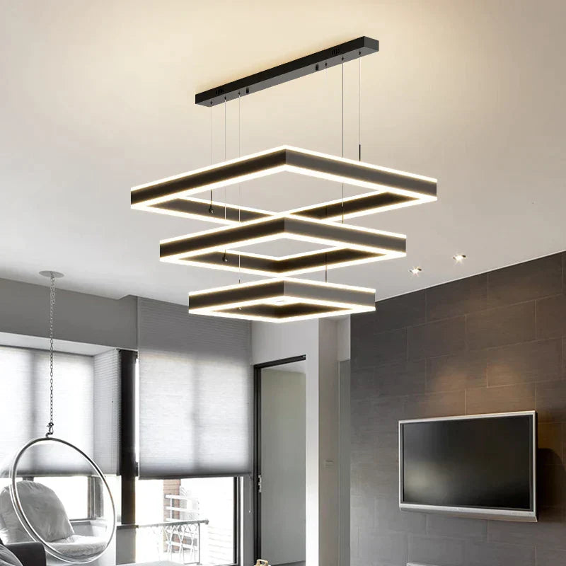 DecorBites™ Large Chandelier: Nordic Loft Staircase Pendant Light