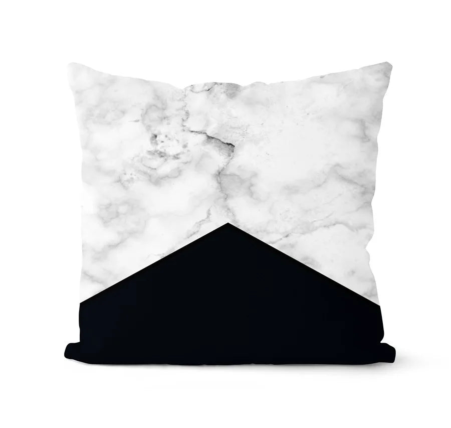 DecorBites™ Geometric Black & White Pillowcase Set – Home Sofa Decoration Cushion