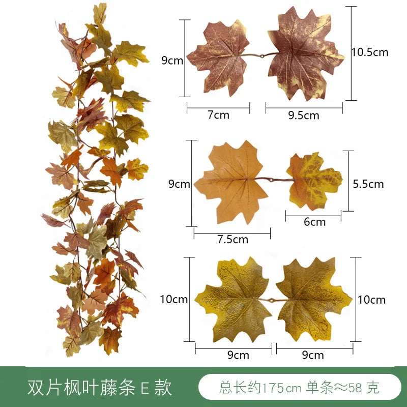 DecorBites™ Harvest Home Décor: Pumpkin, Pine Cone, Maple Leaf, Vine Hanging Decoration