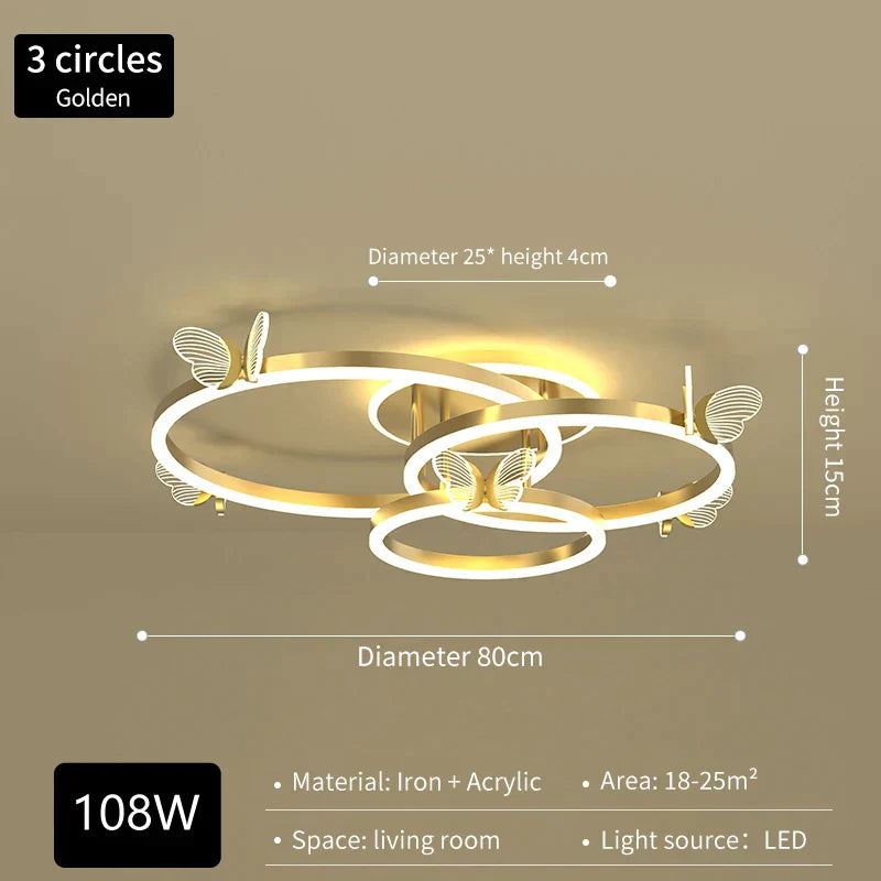 DecorBites™ Luxe Butterfly LED Ceiling Lamp: Modern, Bright & Elegant Atmosphere