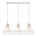 DecorBites™ Diamond Cage Wrought Iron Pendant Light for Dining Room and Kitchen Island