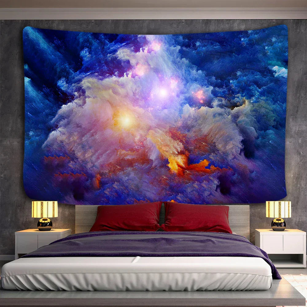 DecorBites™ Galaxy Psychedelic Space Tapestry Hanging for High-Quality Boho Decor