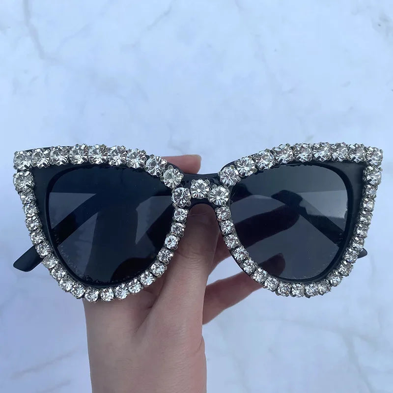 Vintage Cat Eye Diamond Sunglasses