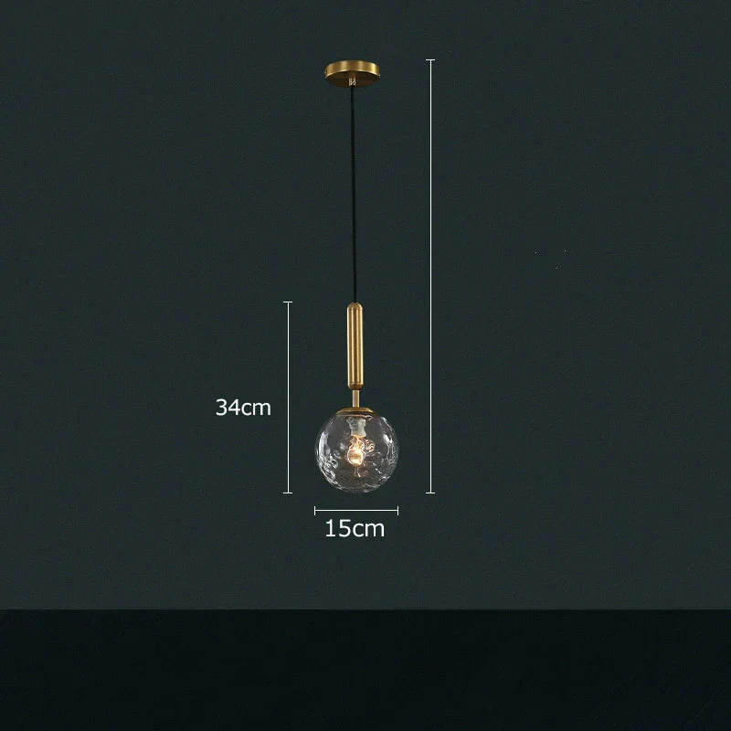 DecorBites™ Glass Planet Pendant Light: Modern LED Nordic Hanging Lamp for Living Bedroom Susp...