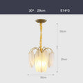 DecorBites™ Glass Feather LED Hanging Chandelier for Foyer