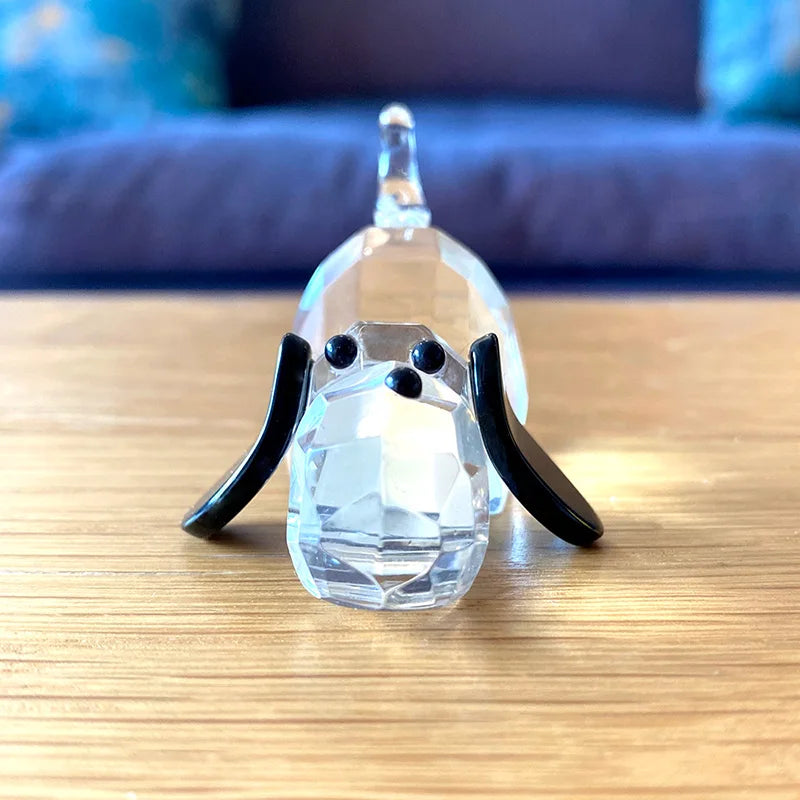 DecorBites™ Crystal Puppy Dog Glass Animal Figurine Collectible Home Decor Gift
