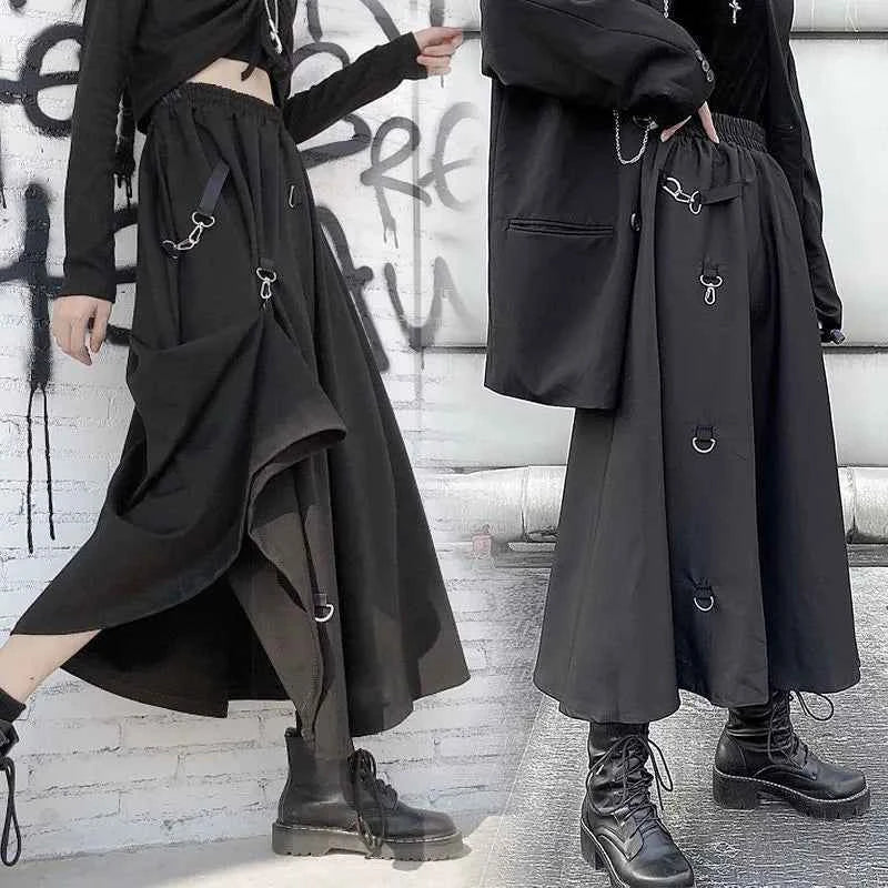 Punk Style Skirt Irregular Gothic
