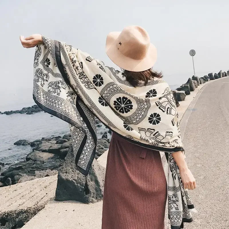 Large Boho Cotton Beach Sarong