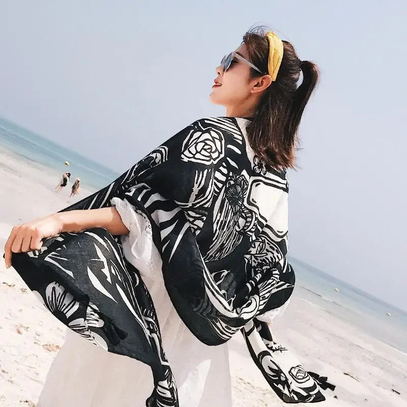 Large Boho Cotton Beach Sarong