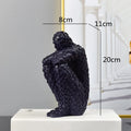 DecorBites™ Golden Man Thinker Abstract Sculpture Statue for Home Decor