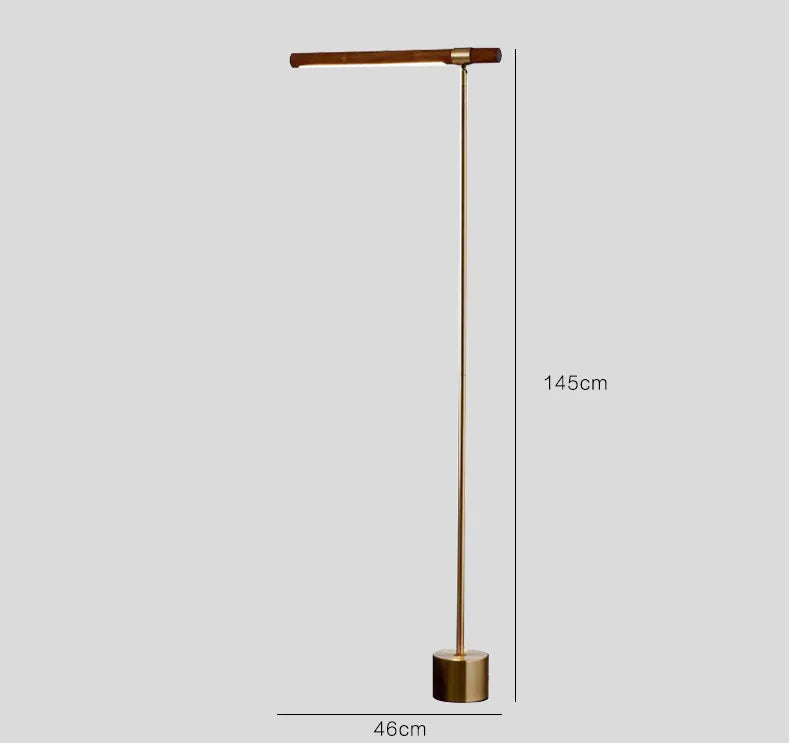 DecorBites™ Linear Wood LED Floor Lamp | Modern Minimalist Designer Vertical Loft Floor Light