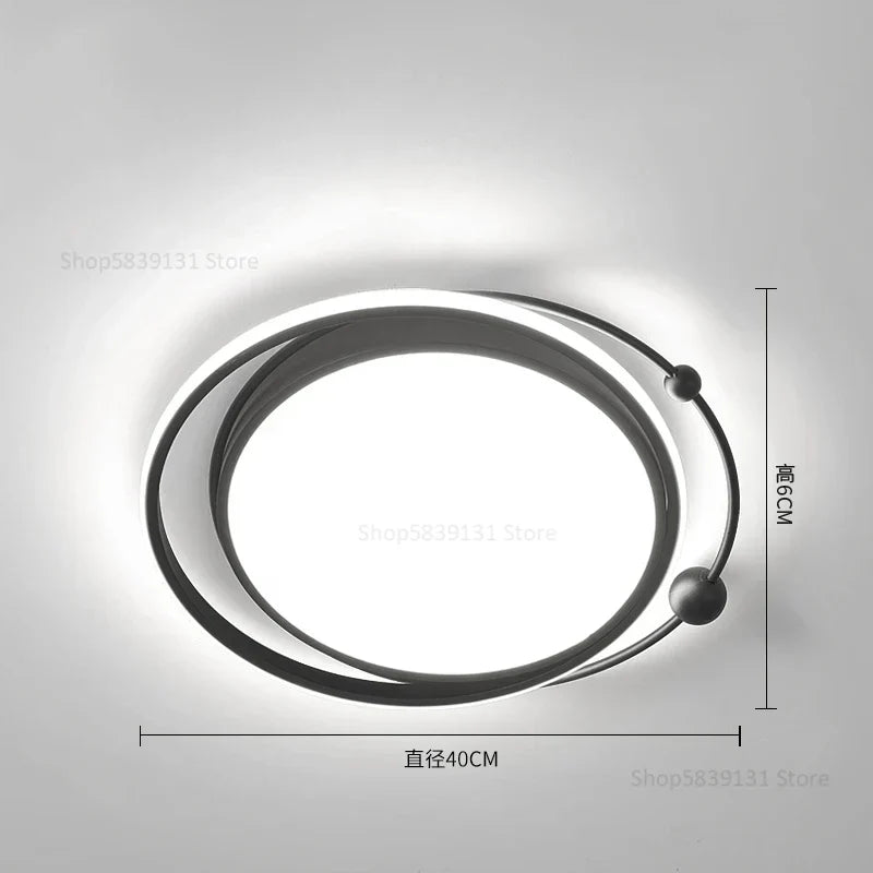 DecorBites™ Geometry LED Ceiling Light: Modern Nordic Light Luxury for Living Room Decor