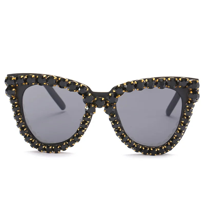 Vintage Cat Eye Diamond Sunglasses