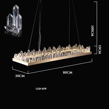 DecorBites™ Dimmalbe LED Crystal High Ceiling Chandelier for Living Room