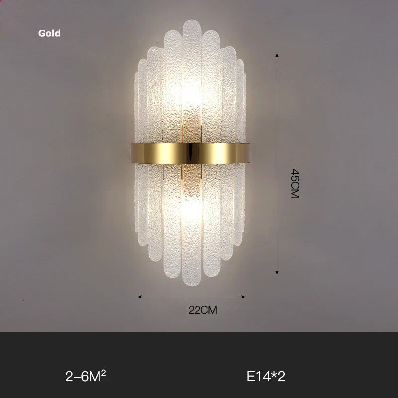 DecorBites™ Gold Black LED Wall Sconce Light for Bedroom Corridor