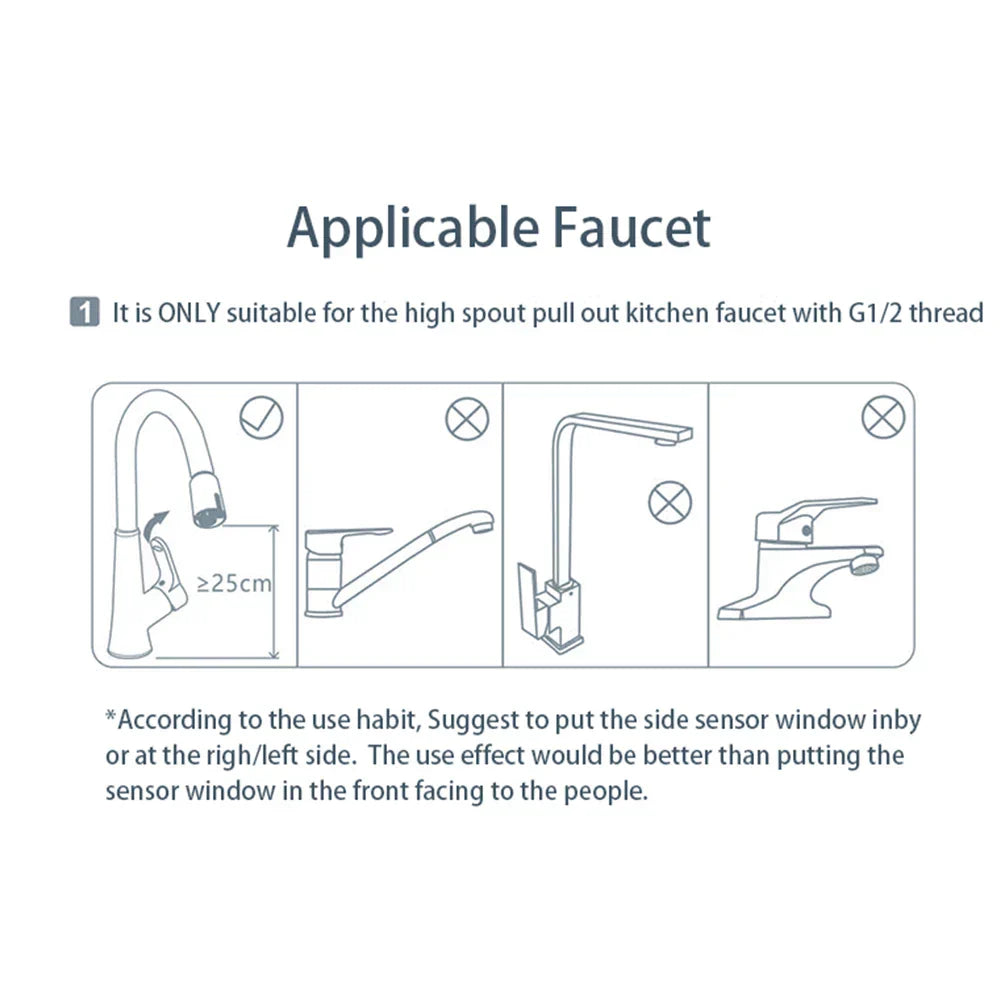 DecorBites™ Intelligent Faucet Sensor Mixer for Bathroom Kitchen, Water-Saving Automatic Adapter