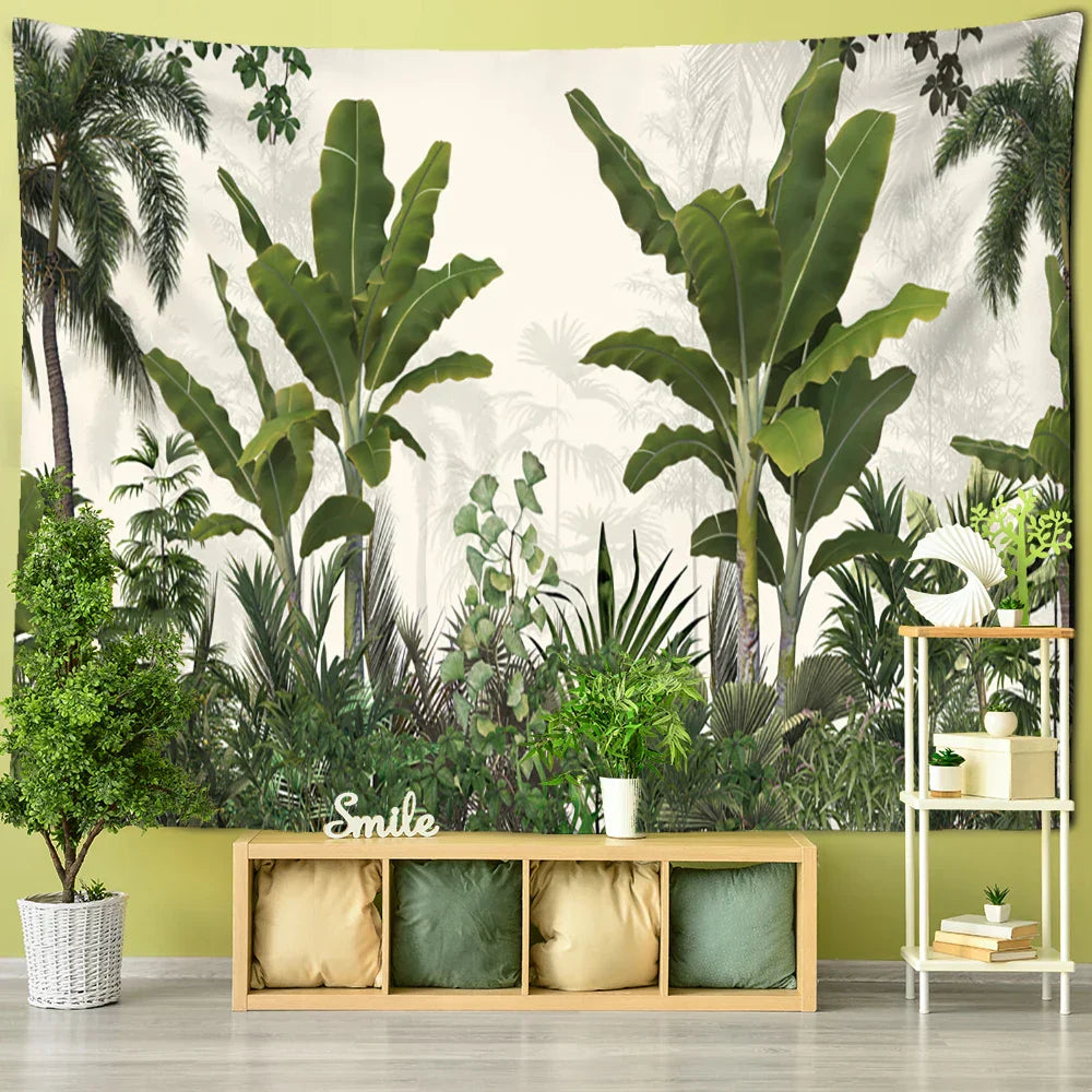 DecorBites™ Ethorn Palm Plant Tapestry Wall Hanging Psychedelic Home Decor