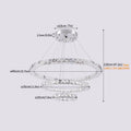 DecorBites™ Crystal Triangle Chandelier: Modern K9 Pendant Light for Living & Dining Room