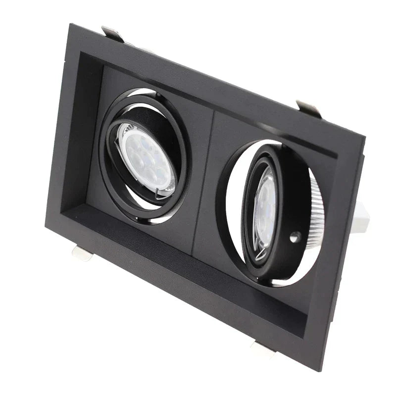 DecorBites™ Double Ring LED Ceiling Downlights GU10 MR16 Base Spot Lamps Holder Bracket