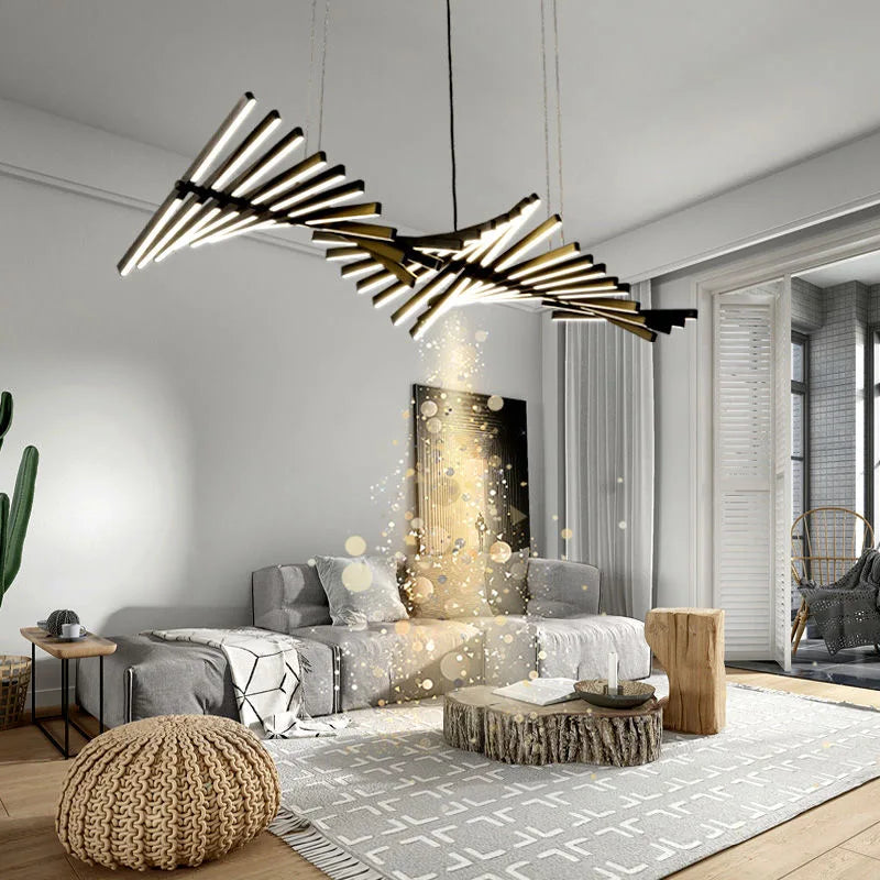 DecorBites™ LED Chandelier: Modern Art Pendant Light for Living/Dining Room, Office, Bar