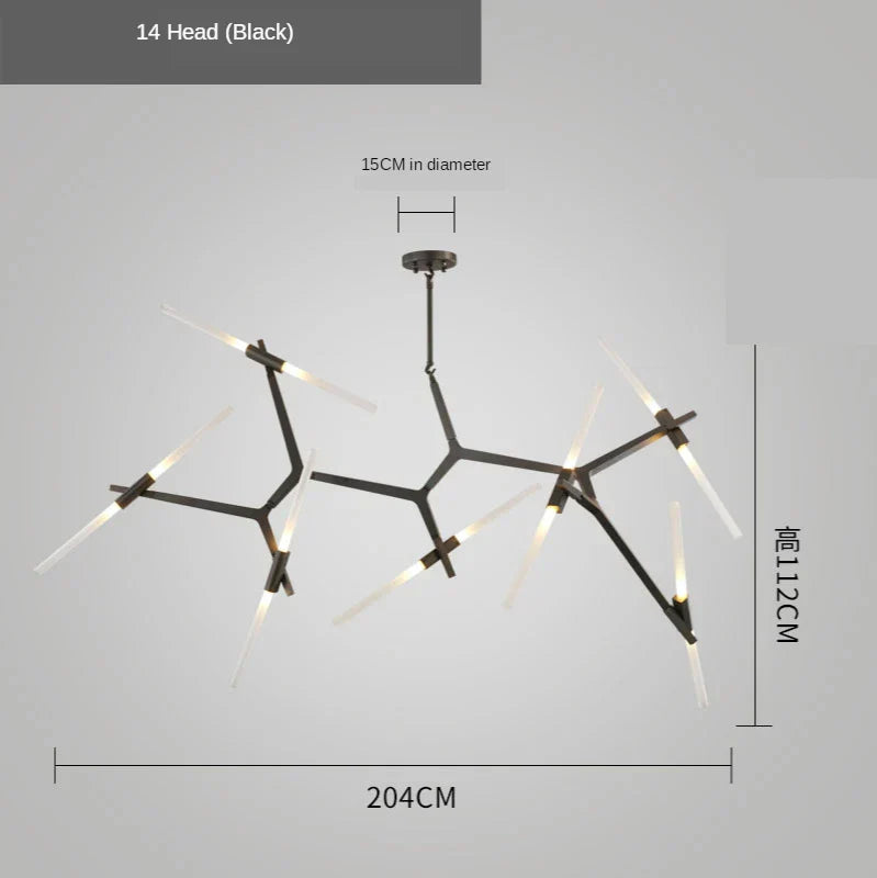 DecorBites™ Gold LED Chandelier: Modern Nordic Lighting Fixture for Indoor Decor.