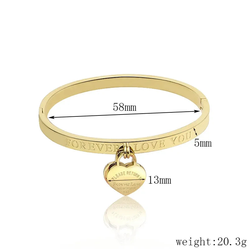 Heart Pendant Love Bracelet