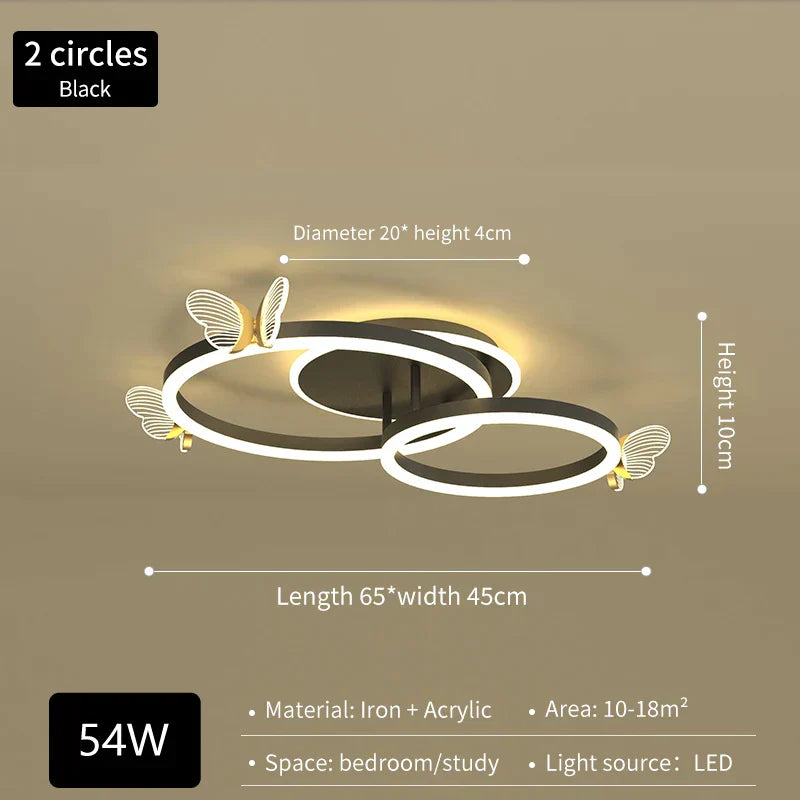 DecorBites™ Luxe Butterfly LED Ceiling Lamp: Modern, Bright & Elegant Atmosphere