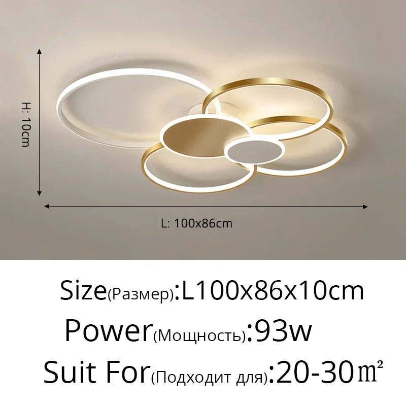DecorBites™ LED Ceiling Chandelier Light for Living Room Bedroom Dining Hall Indoor Lighting Fixtures