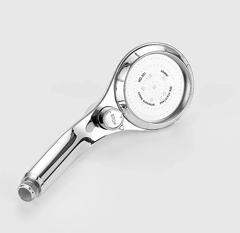 DecorBites™ High Pressure ABS Shower Head with Stepless Adjustable Button Rotation