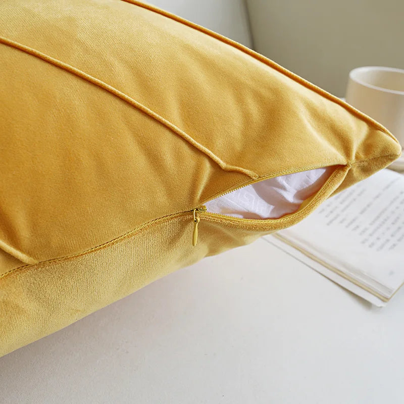 DecorBites™ Hand Pleat Embroidered Cushions 30x50/45x45cm Beige Pink Nordic Style Pillowcase