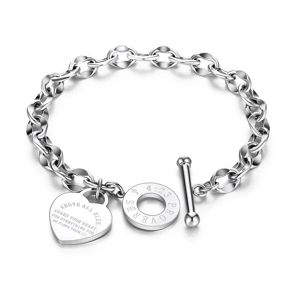Titanium SS Charm Pendant Necklace
