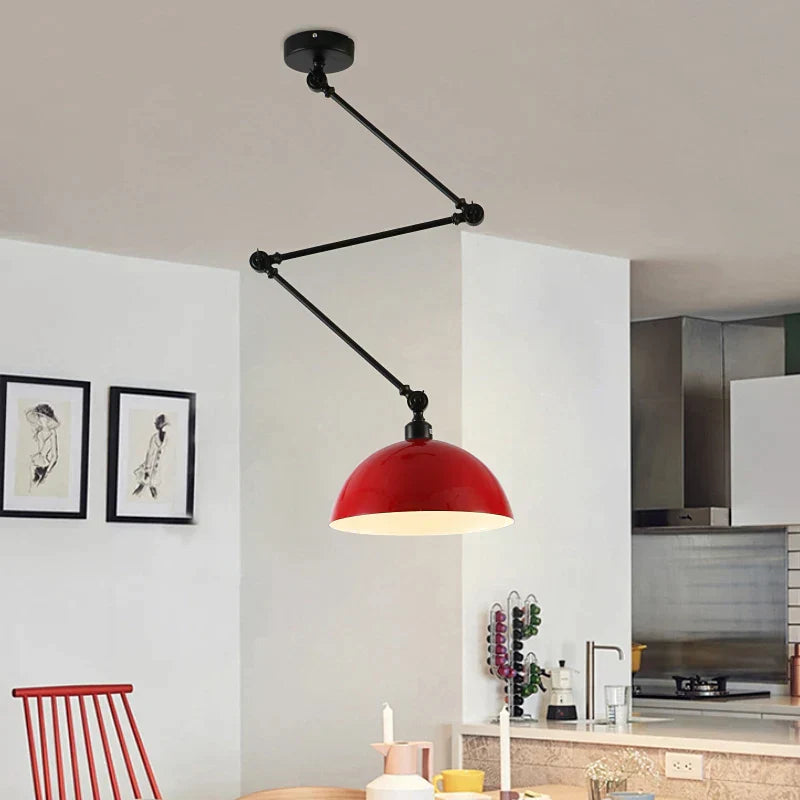 DecorBites™ Adjustable Long Arm Pendant Light for Living Room Bedroom Dining Room