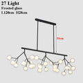 DecorBites™ Glass Ball Firefly LED Tree Branch Chandelier Industrial Black Lighting