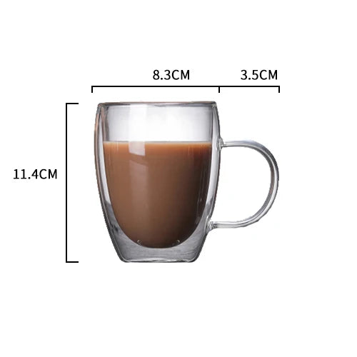 DecorBites™ Double-Walled Transparent Glass Cup - Versatile Drinkware for Any Occasion