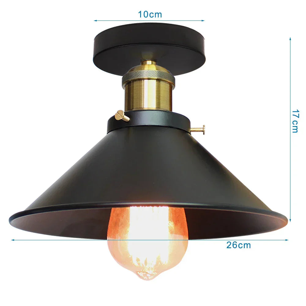 DecorBites™ Iron Cage Ceiling Light Modern Nordic Retro Black Loft E27 Home Lighting