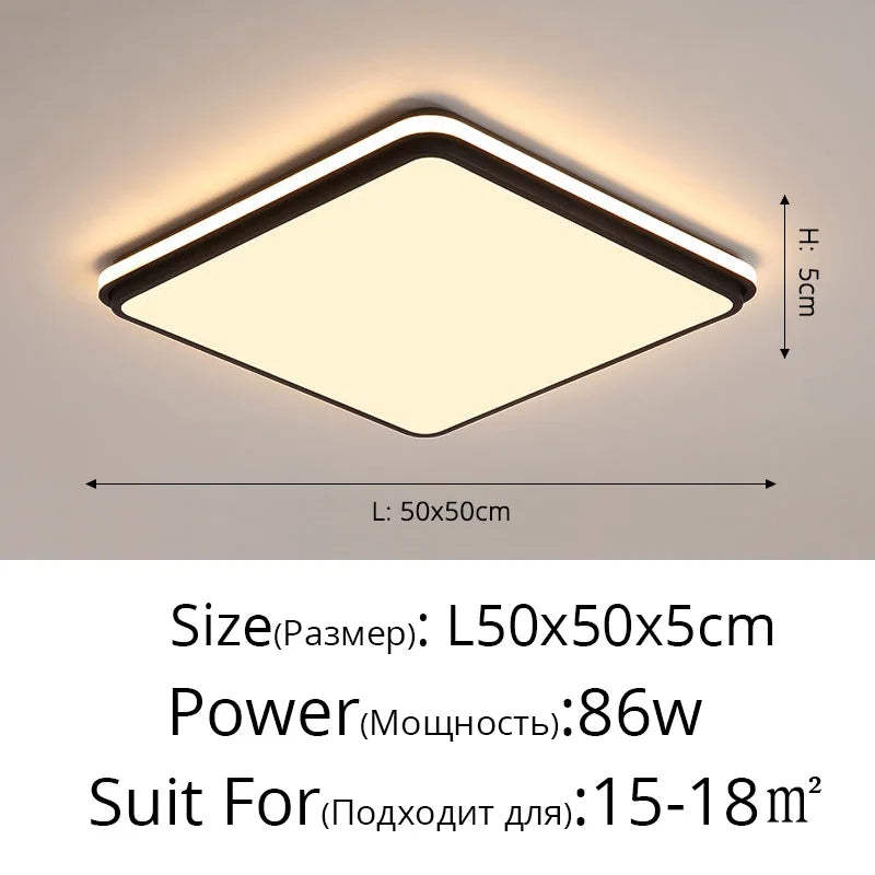 DecorBites™ LED Ceiling Lamps: Modern Dimmable Lights for Living Room, Dining Room, Bedroom