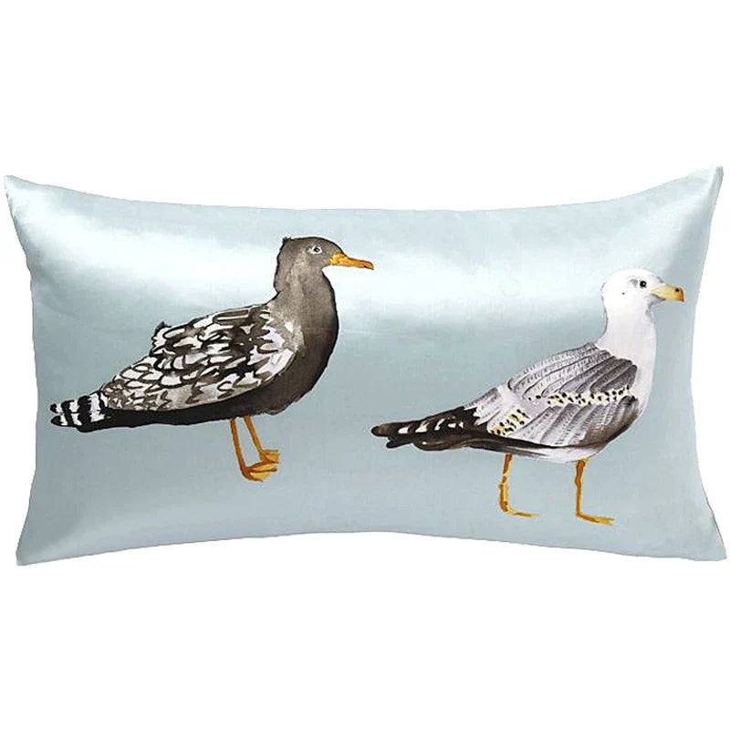DecorBites™ Bird Of Paradise Silk Throw Pillow Cover for Home & Hotel Décor