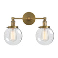 DecorBites™ Glass Ball Globe Wall Light for Retro Home Decor - Double Heads E27 Sconce