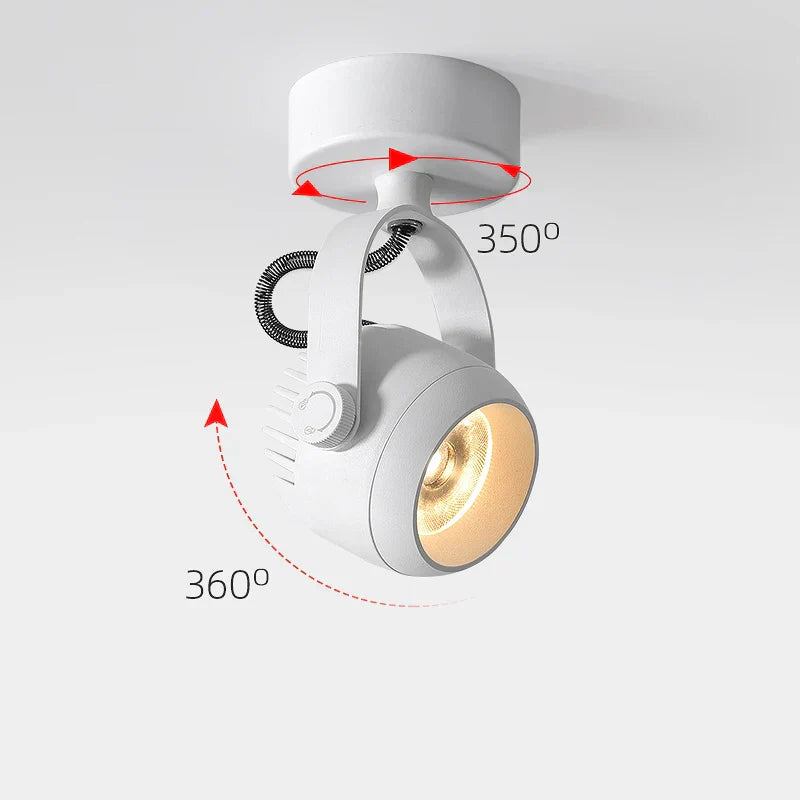 DecorBites™ LED Adjustable Angle Spotlight Ceiling Lights for Background Wall and Aisle