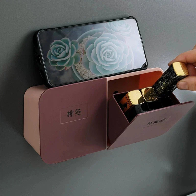 DecorBites™ Cotton Swab & Pad Holder: Bathroom Organizer & Cosmetic Container