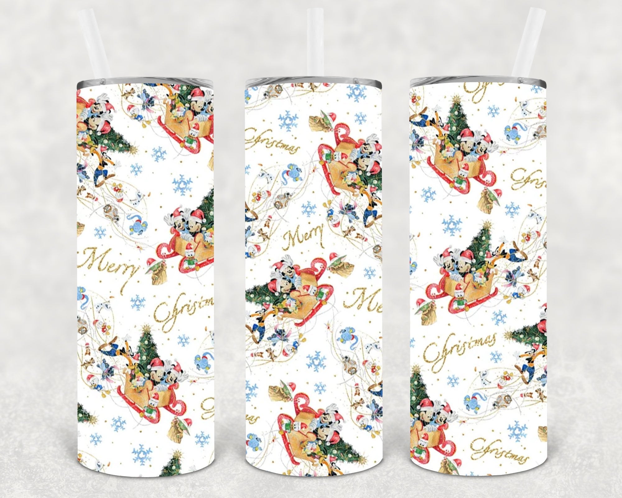 Holiday Sledding 20 oz Skinny Tumbler