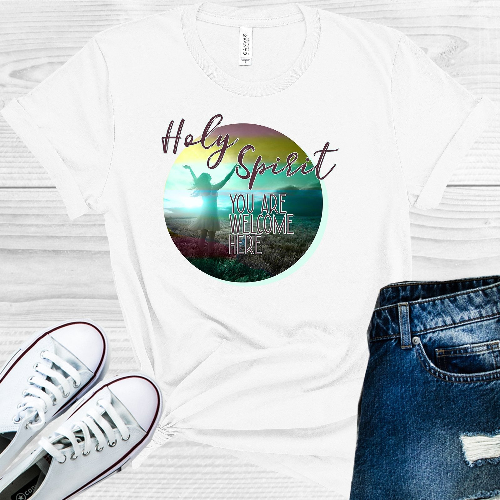 Holy Spirit You are Welcome Here Graphic Tee