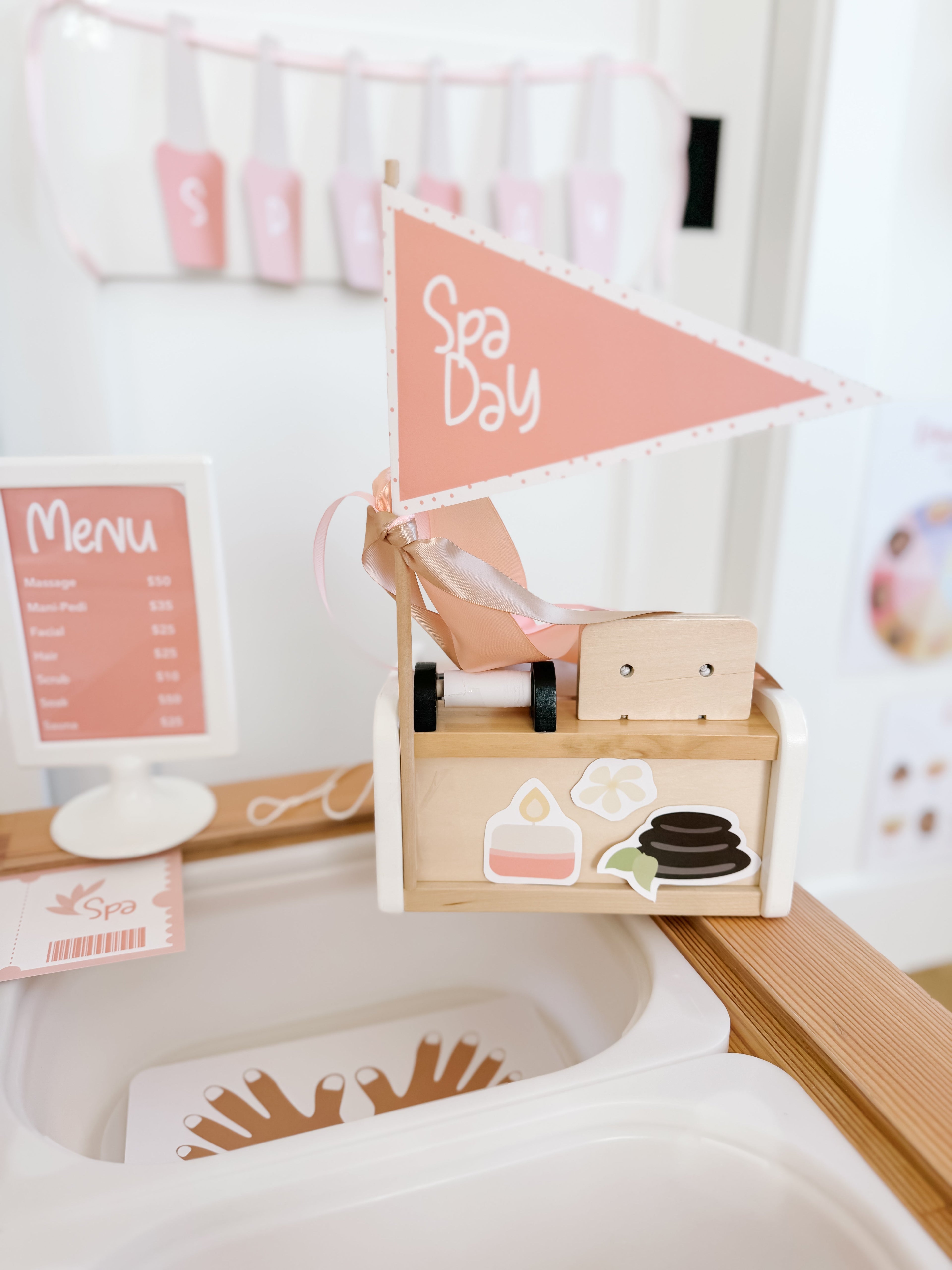 Spa Day Printable Dramatic Play
