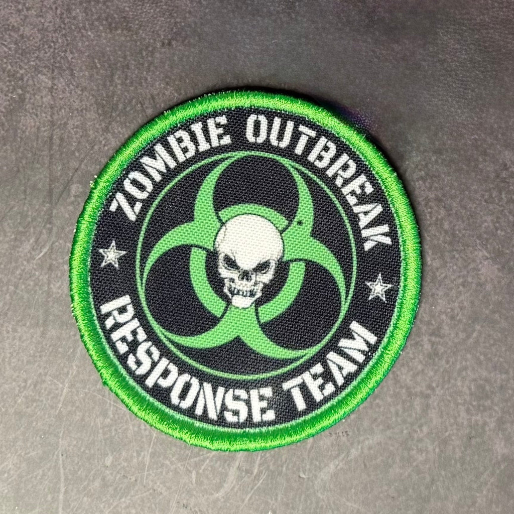 Zombie Outbreak Response Team Funny VELCRO® Morale Patch, 3" Round | Made in USA