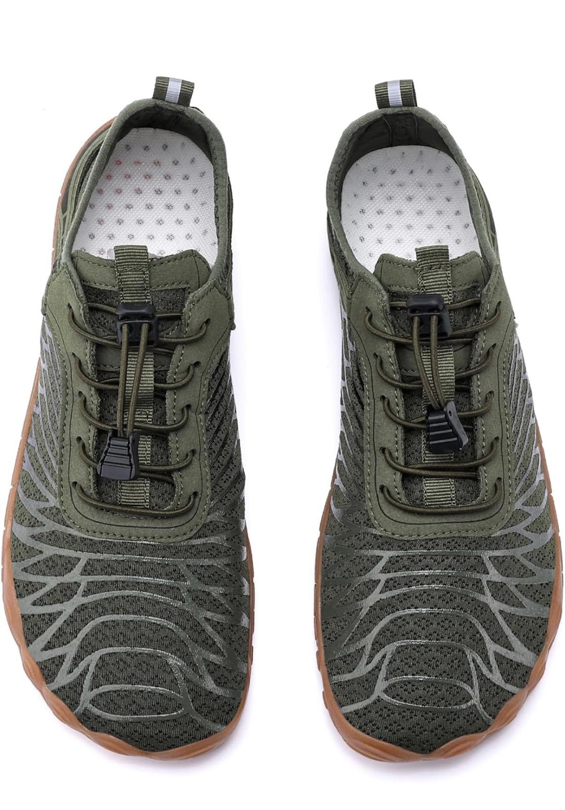 Men's Barefoot Trail Shoes Olive Green- (Men Sz 8)